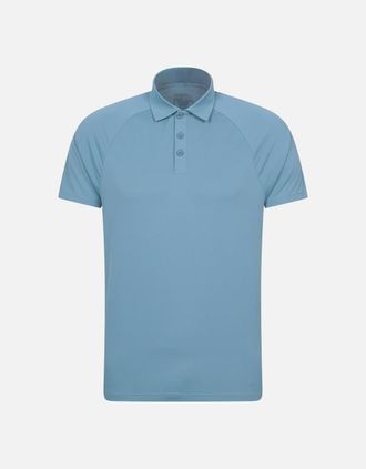 Mountain Warehouse Mens Mountain Warehouse Mens IsoCool Lightweight Polo Shirt - Blue - Size: 46