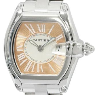 Cartier Pre-owned Roadster Stainless Steel Limited - Dames - Vintage Horloges - Roze - ONE Size - Vintage