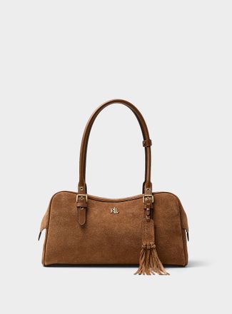 Lauren Ralph Lauren Womens Marcy suede shoulder bag