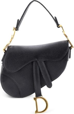 Dior Borsa a spalla Saddle mini in pelle - Nero
