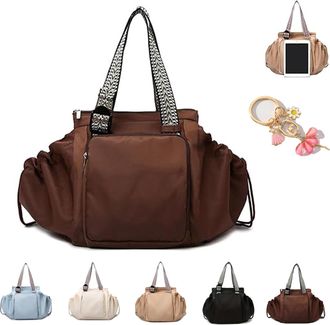 Generic Ekonessential Tote, Ekons-Bag, 2026 New Multifunctional Large Capacity Handbag, 15 Pockets, for Various Occasions (Brown)