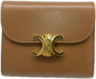 Celine Brown Leather Wallet (Tri-Fold) (Pre-Owned)