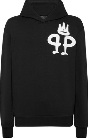 Philipp Plein Hoodie Sweatshirt LS King Plein - Heren - Hoodies - Zwart - S - Katoen - Hoodies & sweatvesten