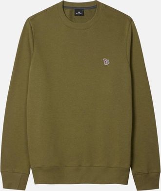 Paul Smith Mens PS Paul Smith Zebra Sweatshirt 36E Green - Tan - Size: 2XL