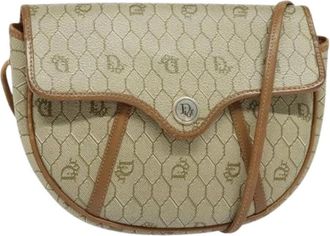 Dior Pre-owned Plastic Schoudertas - Dames - Vintage Schoudertas - Beige - ONE Size - Leer - Vintage