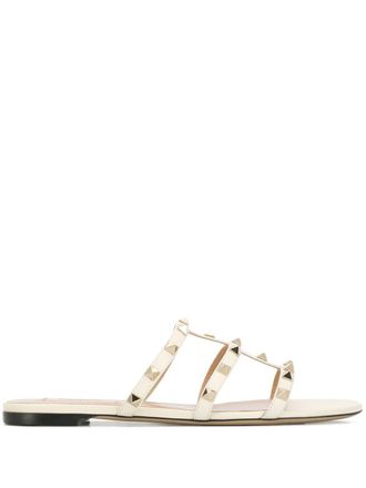 Valentino Garavani Rockstud sandalen - Wit
