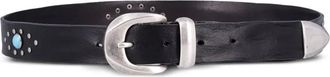 Fabrizio Mancini Cintura con borchie Norvegia - Nero