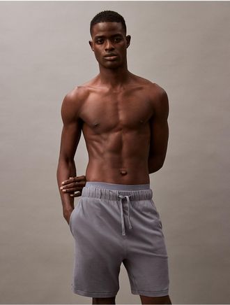 Calvin Klein Mens Flex Lounge Sleep Shorts - Grey - M