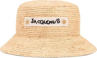 Jacquemus Hats, female, Beige, Size: 60 CM Plage Bucket Hat