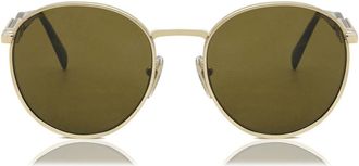 Prada PR 56ZS Asian Fit ZVN01T Womens Sunglasses Gold Size 54