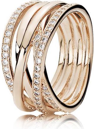 Pandora Ring Pandora Rose Tm Entwined With Clear CZ