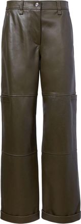 Proenza Schouler Mason trousers - women - Lambskin - 4 - Green