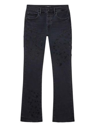 Purple beaded bootcut jeans - Zwart