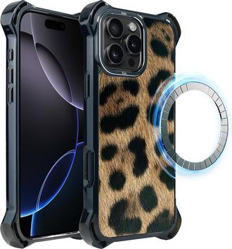 OEM Funda Ibizu Dropguard Ultra Para Iphone 16 Pro Max Con Magsafe, Dise&ntilde;o Call Of The Wild Y Estampado De Leopardo