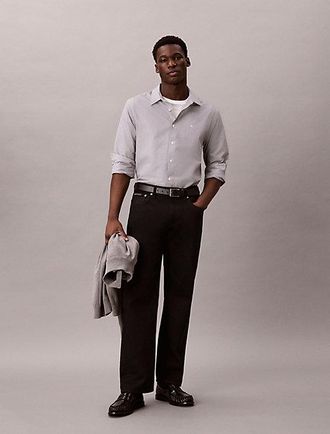 Calvin Klein Yarn-Dyed Stripe Seersucker Shirt