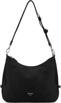 Prada Black Leather Large Prada Fold Shopping Bag
