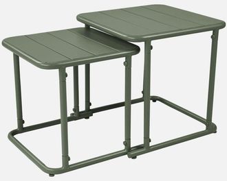 Sweeek Mesa Nido Exterior Cuadrada De Acero, 45cm