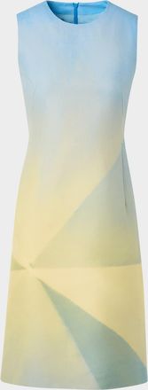 Akris Sunbeam Print Silk Sleeveless Dress