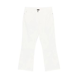Marina Rinaldi Wide Trousers, female, White, Size: 2XL Pmrastice Trousers