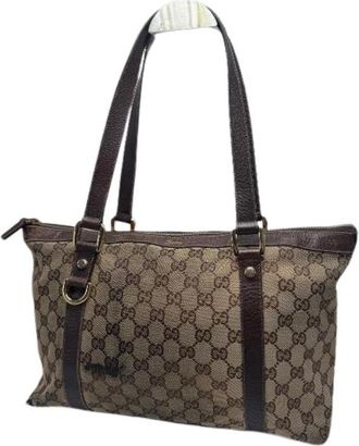 Gucci Pre-owned Vintage Handtas - Dames - Vintage Handtas - Bruin - ONE Size - Leer - Vintage
