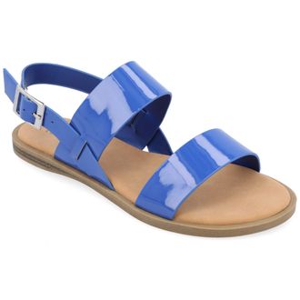Journee Collection Women & apos;s Lavine Medium and Wide Width Flat Sandals