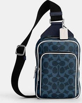 Coach Mens Racer Sling Pack in Blue | PVC