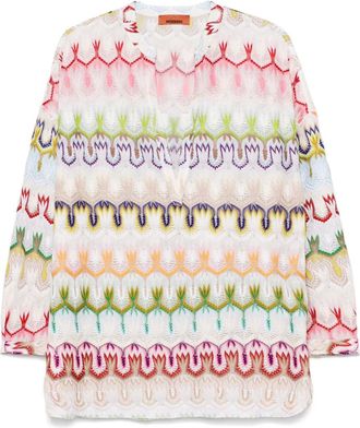 Missoni Abito corto con lavorazione alluncinetto - Bianco