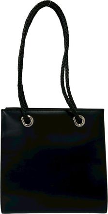 Cartier Black Leather Shoulder Bag Tote Bag (Pre-Owned)