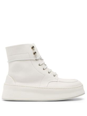 Marsèll Cassapana leather combat boots - White