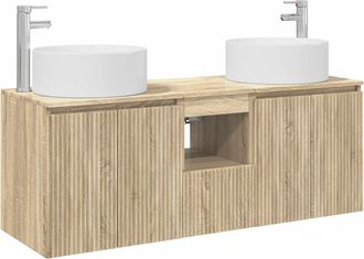 vidaXL Juego De Muebles De Ba&ntilde;o 3 Uds. Roble Sonoma Vidaxl