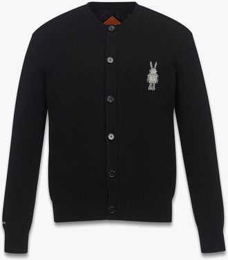 MCM Rabot Patch Wool Knit Cardigan
