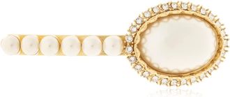 Dolce & Gabbana Haarspeld met glazen parels - Dames - Haaraccessoires - Geel - ONE Size - Accessoires