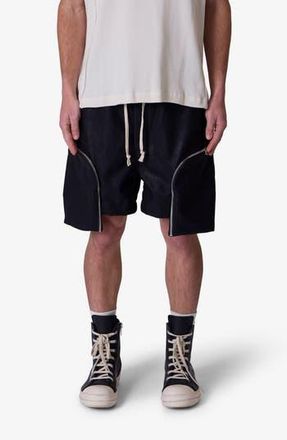 mnml Faux Leather Pocket Geo Shorts in Black at Nordstrom Rack, Size X-Large