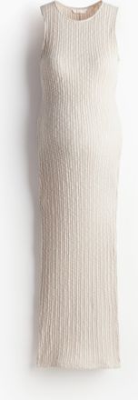 H&M MAMA Geripptes Jerseykleid - Brown