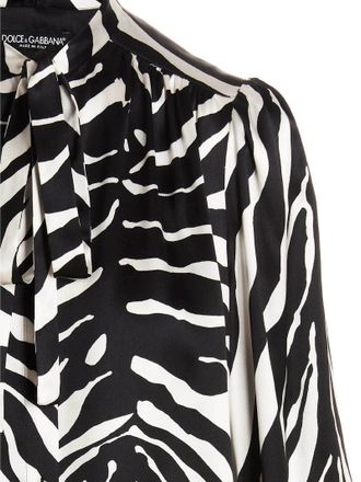 Dolce & Gabbana Womens Bicolor Silk Blouse