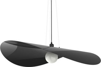 Lumicom Piuma Sospensione, 1X E27, max 42W, metallo, nero lucido, D.90cm - Lumicom