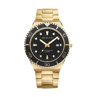 Bering Heren Horloge Goud- Zwart Classic 18940-732 - Dames - Horloges - Geel - ONE Size - Accessoires