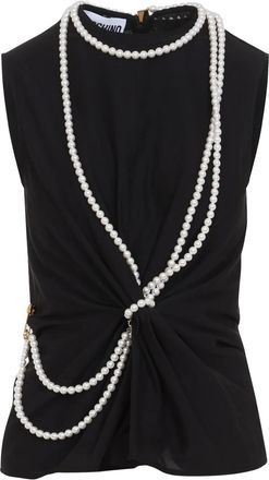 Moschino Top con decorazione - Nero