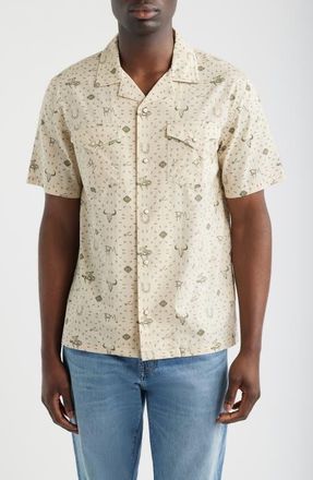 Pendleton Short Sleeve Snap-Up Western Shirt in Western Tan at Nordstrom, Size Xx-Large