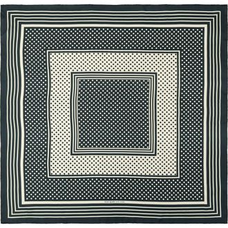 Kate Spade New York dot silk square scarf in Navy/Cream at Nordstrom