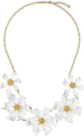 Ted Baker Fulla Furled Flower Enamel Charm Necklace in Metallic Gold at Nordstrom