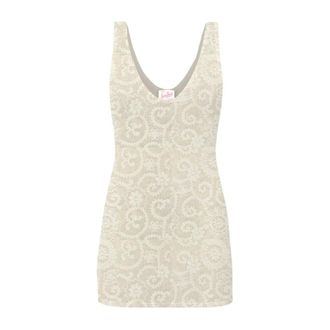 MC2 Saint Barth Short Dresses, female, Beige, Size: L Raya Mini Dress