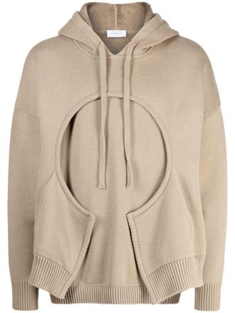 Off-white Gelaagde hoodie - Beige