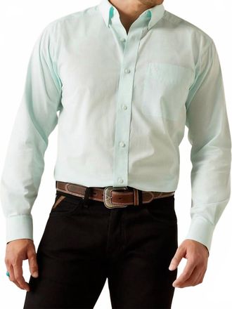 Ariat Mens Casual Series Shirt In Mint