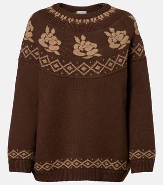 Magda Butrym Fair Isle jacquard wool sweater
