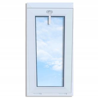 OEM Ventana De Pvc Blanca, Abatible, 60x100, 600x1000, 2x Vidrio, Apertura Superior, Doble Acristalamiento