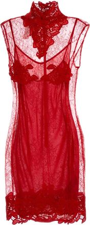 Blumarine Red Lace Dress