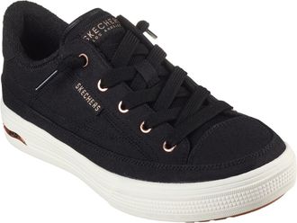Skechers Arch Fit Arcade - Meet Ya There Textiel Dames Zwarte Sneakers
