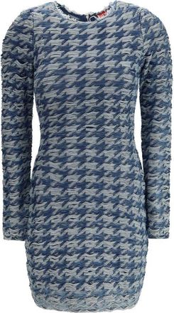 Diesel Blue Cotton Casual Womens Dress