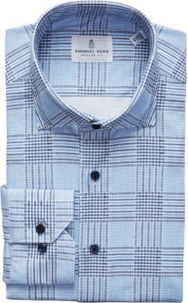 Emanuel Berg Modern Fit 4 Flex Stretch Knit Button-Up Shirt in Bright Blue at Nordstrom Rack, Size Large/x-Large